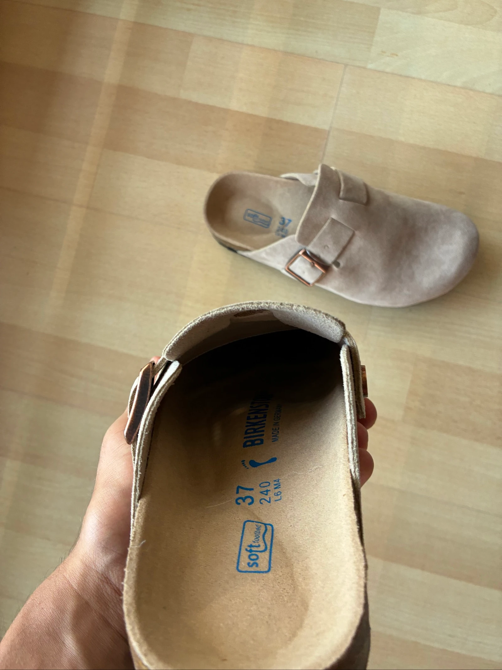 Zuecos Birkenstock Boston Cinza 37 – photo 6